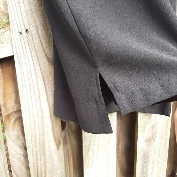 Madewell Black Mini Dress Leather Pocket T-Shirt High-low Dress Exposed Zip XS - Picture 11 of 13